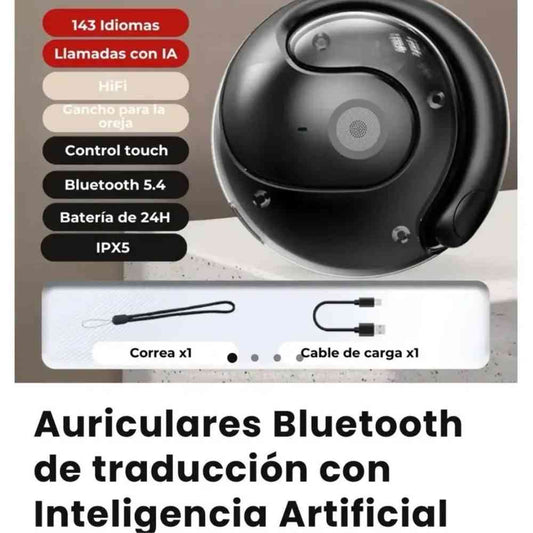 Auriculares Inalámbricos. Traducción en línea en tiempo real con mas de 100 idiomas🔥.