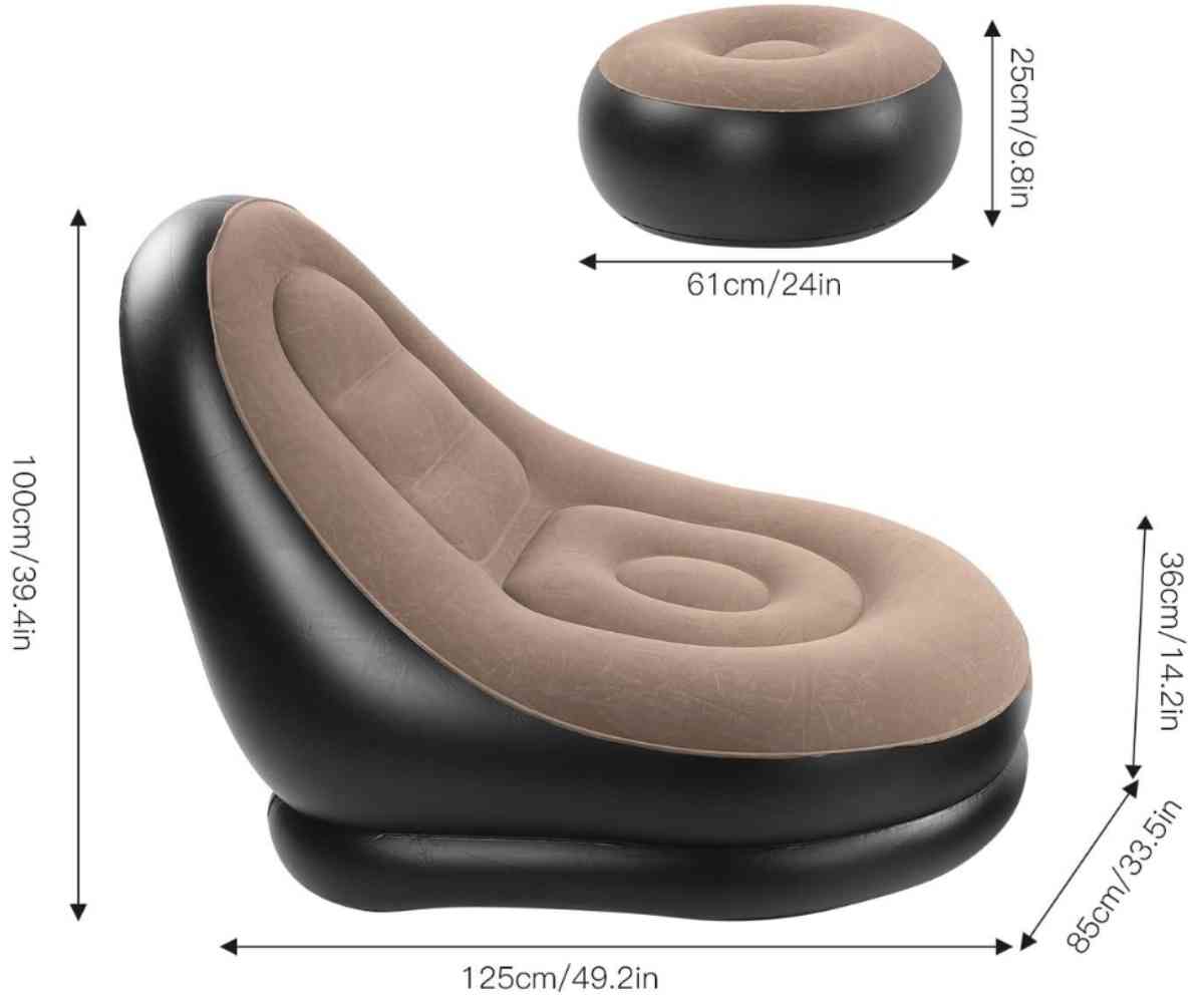 Sofa inflable Premium + Puff .⭐El Sofá Que Va Contigo