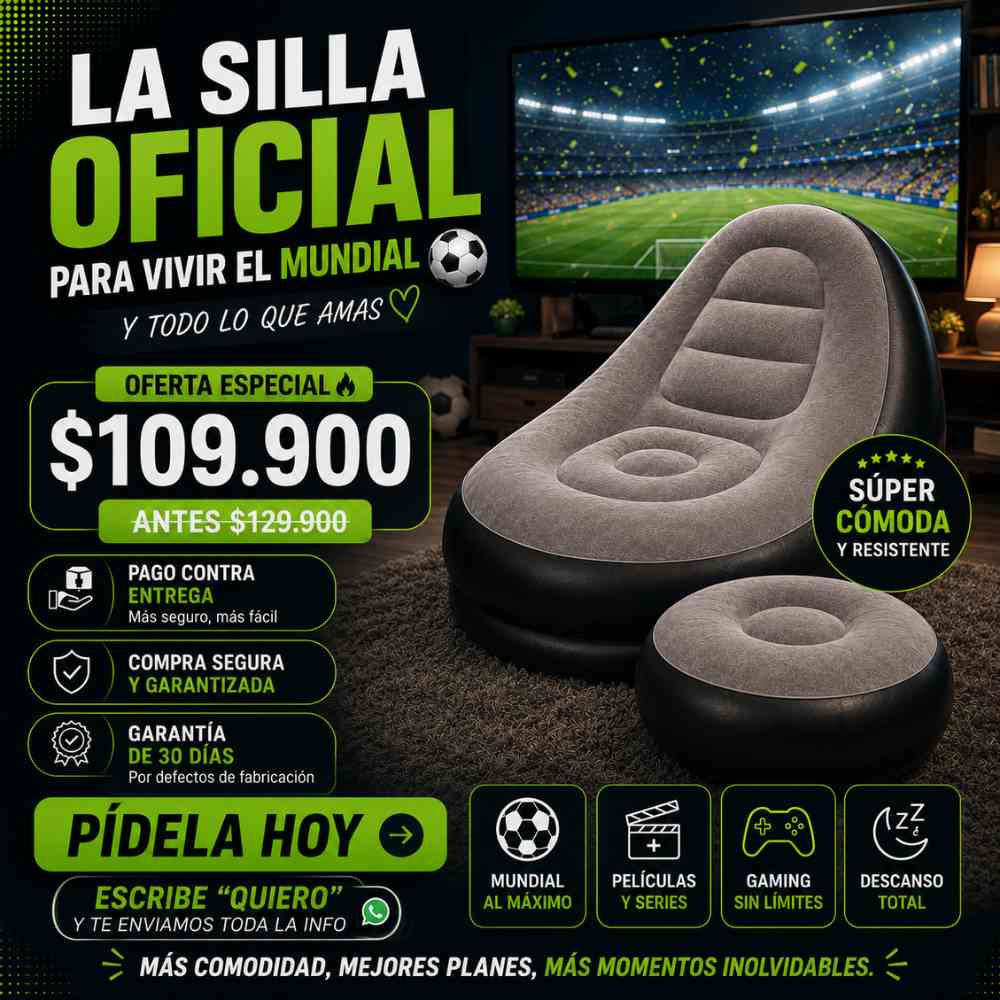 Sillon inflable Reclinable + Puff . 🏆⚽ El sillon oficial del futbol