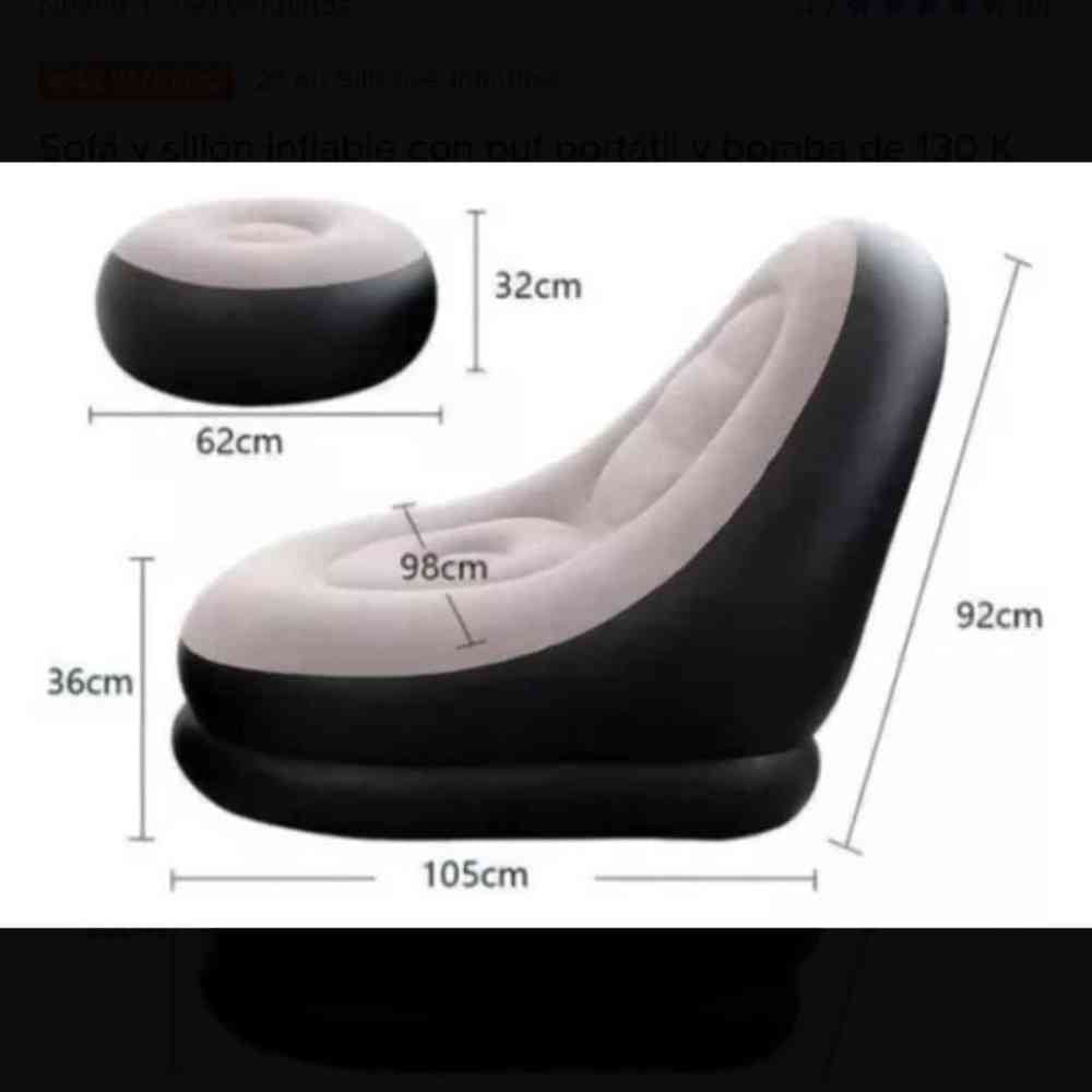 Sillon inflable Reclinable + Puff . 🏆⚽ El sillon oficial del futbol
