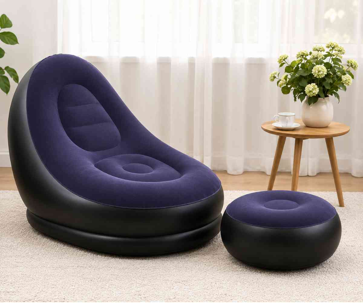 Sofa inflable Premium + Puff .⭐El Sofá Que Va Contigo