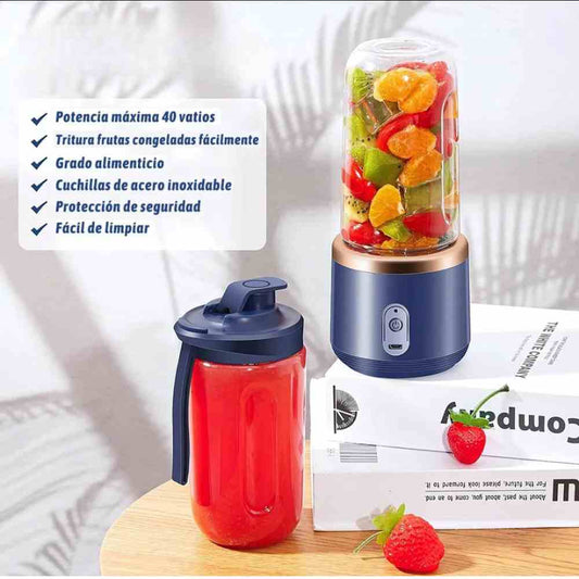 Licuadora Portátil Doble Vaso.🥤 Llévala contigo a cualquier lugar.