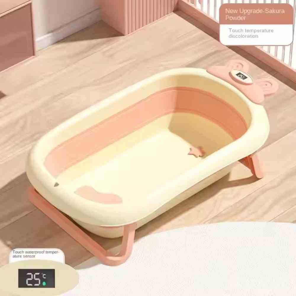 Bañera Bebe👼🏻. Plegable con Cojin y Termometro.🌡 Control de temperatura en tiempo real.