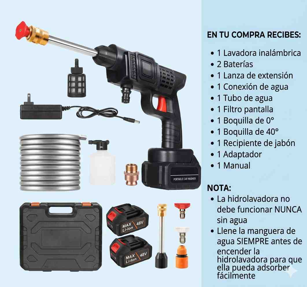 HIDROLAVADORA PORTATIL. ⭐LA USARAS DONDE TU QUIERAS.